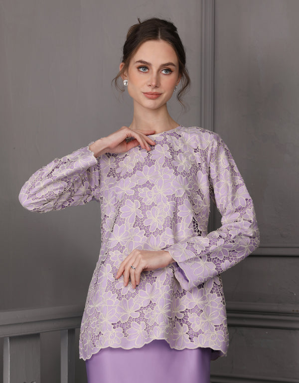 BAJU KURUNG KEDAH ESHRA (LILAC)